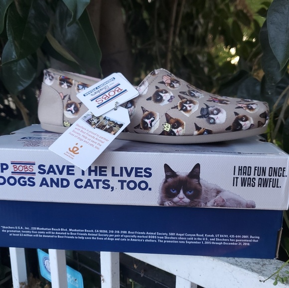 Grumpy Cat BOBS by Sketchers Women’s Memory Foam A - Picture 4 of 8